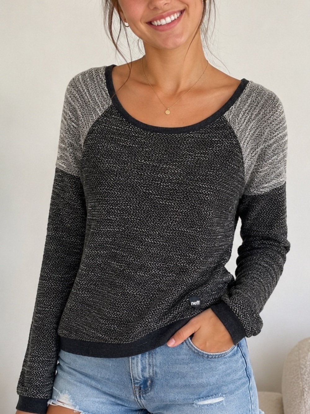NEFF Colorblock Pullover Athleisure Top